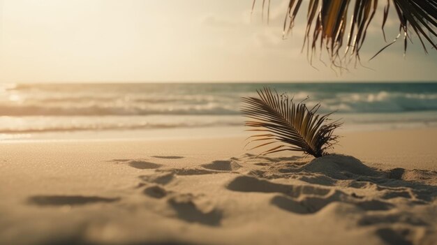 Plage avec palmier