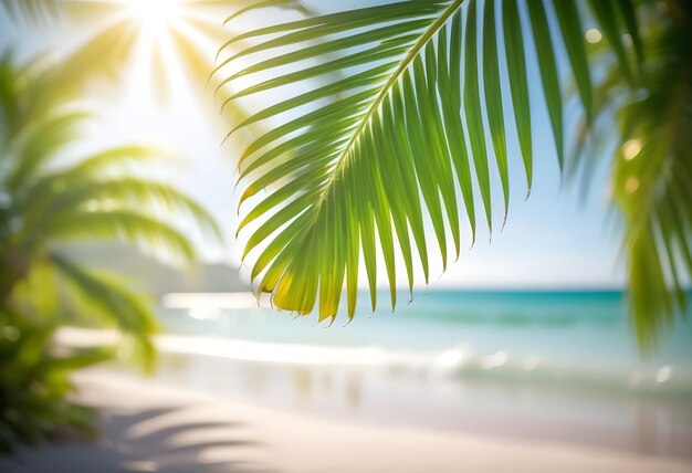 Photo une plage avec des palmiers