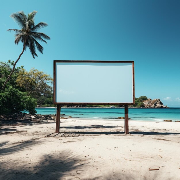 plage de panneaux publicitaires vide