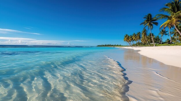 Plage paradisiaque IA générative