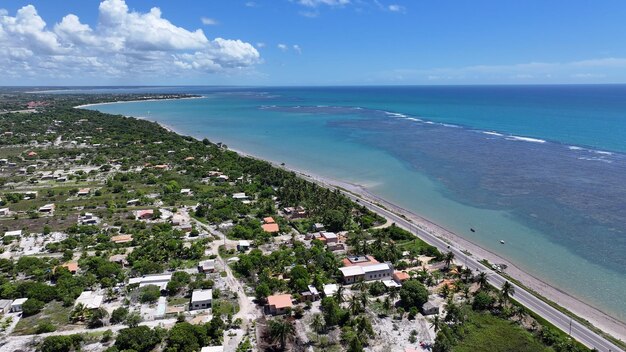 Plage pittoresque de Porto Seguro Bahia au Brésil Côte de la découverte