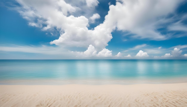 Photo une plage avec une plage et l'océan en arrière-plan