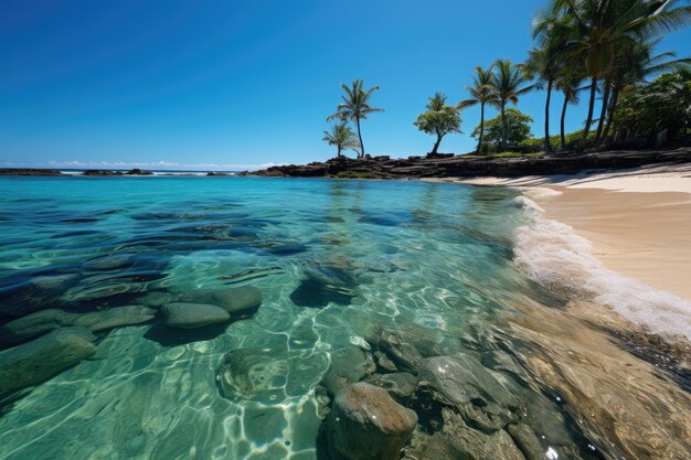 Photo la plage de porto de galinhas est un paradis tropical avec des piscines naturelles génératives.