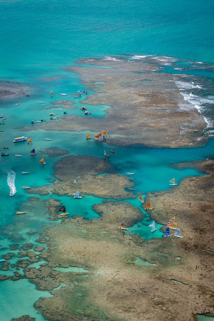 Plage de Porto de Galinhas Ipojuca près de Recife Pernambuco Brésil Vue aérienne