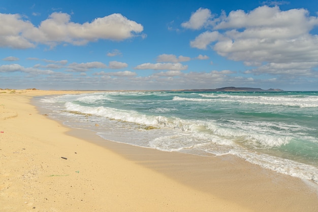 Photo plage de sable au cap vert