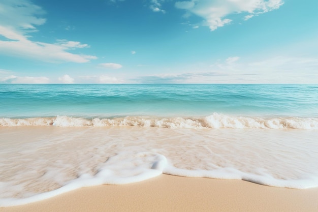 Plage de sable de mer fond tropical d'été