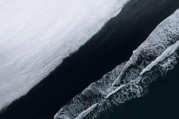 Plage de sable noir en Islande