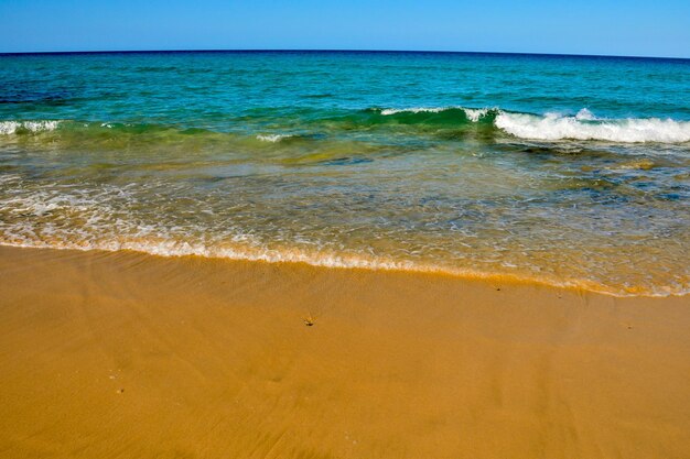 La plage de sable de l'océan