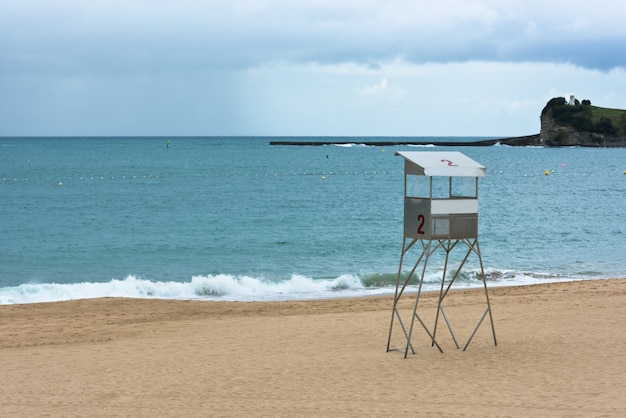 Plage de sable de Saint-Jean-de-Luz en France