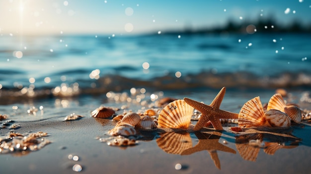 Plage de sable tropicale d'été