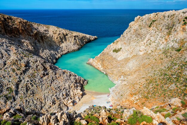 Plage de Seitan Limania en Crète, Grèce