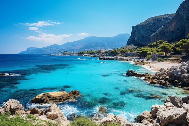 Plage tranquille de la côte sud