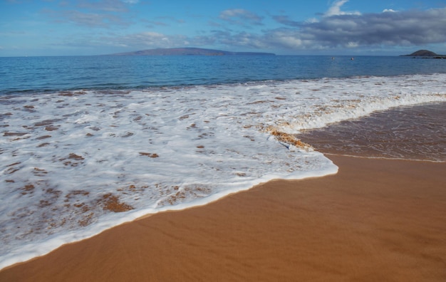 Plage tropicale avec du sable de mer en vacances d'été