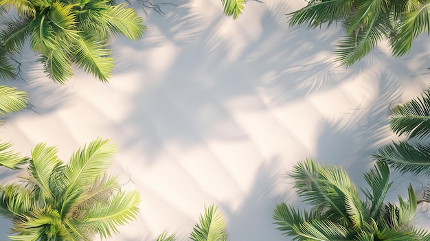 Une plage tropicale sereine avec des palmiers