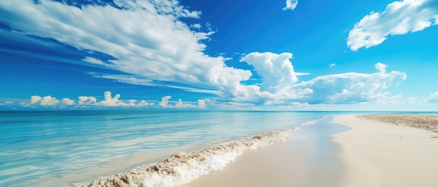 Photo une plage tropicale tranquille avec un ciel bleu clair