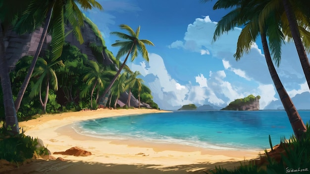 Une plage tropicale