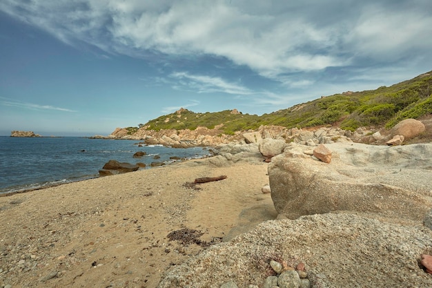 La plage typique de la Méditerranée sarde