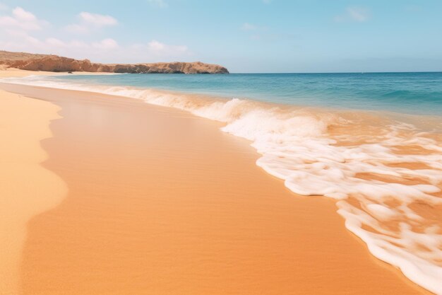 une plage avec des vagues et de la mousse