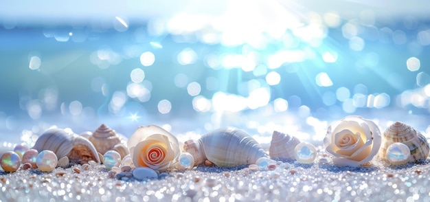 Des plages magiques, un ciel bleu étincelant, des nuages blancs, des perles et beaucoup de beaux lacs colorés et brillants.