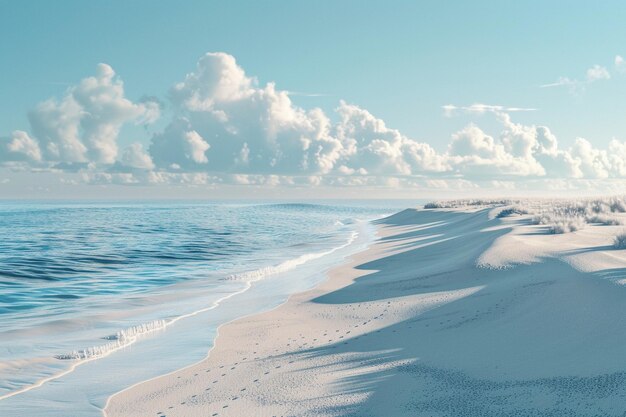 Photo des plages tranquilles avec du sable blanc poudreux