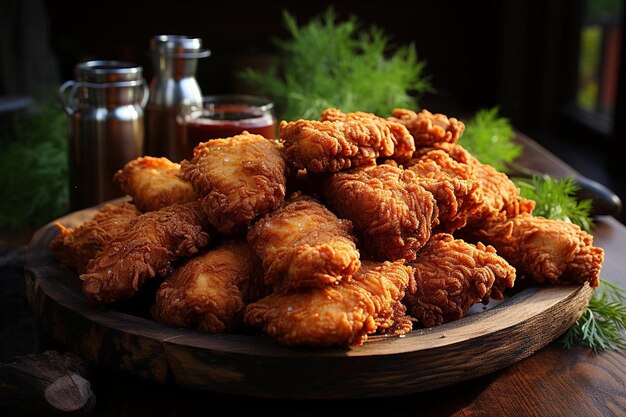 Le plaisir du poulet croustillant et savoureux