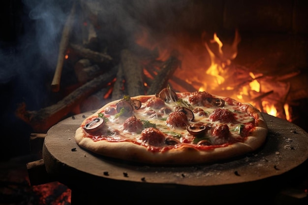 Le plaisir visuel classique de la pizza, une fantaisie culinaire