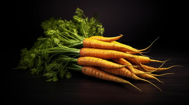 Photo les plaisirs de l'orange explorent la vivacité des carottes