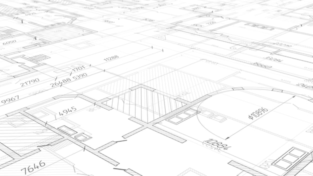 Plan architectural. Projet de plan de maison. Conception technique .