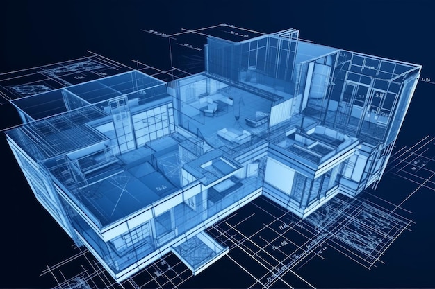 Plan d'architecture Conception de maison de construction