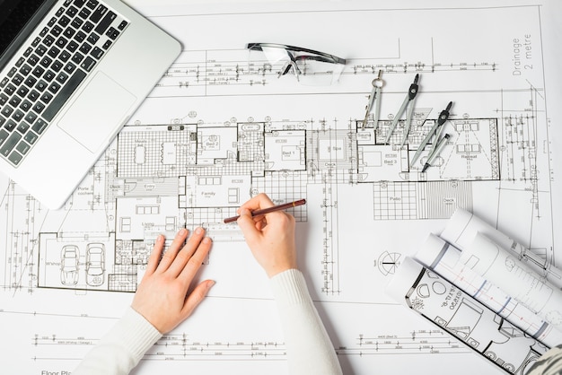 Plan de dessin d&#39;architecte