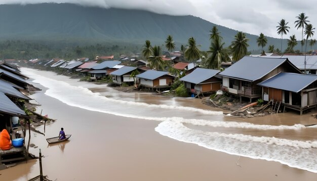 un plan d'eau qui a une vague qui en sort