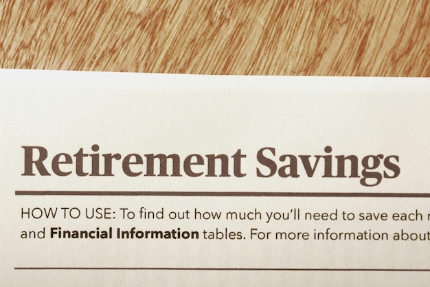 plan d'épargne-retraite un plan visant à mettre de l'argent de côté pour être dépensé après la retraite