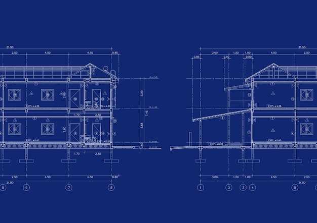 Plan d'étage conçu bâtiment sur le dessin