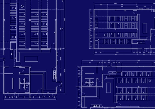 Plan d'étage conçu bâtiment sur le dessin