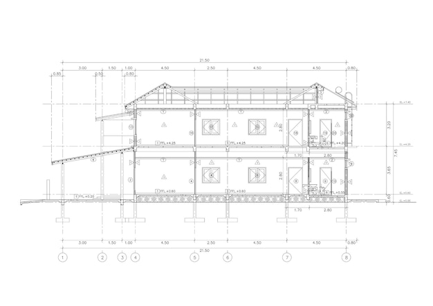 Plan d'étage conçu bâtiment sur le dessin