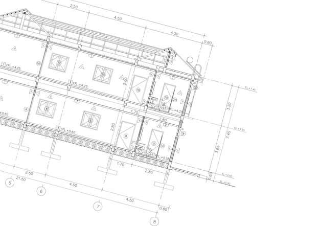 Plan d'étage conçu bâtiment sur le dessin