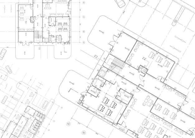 Photo plan d'étage conçu en s'appuyant sur le dessin