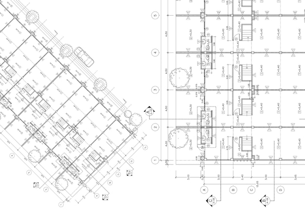 Plan d'étage conçu en s'appuyant sur le dessin