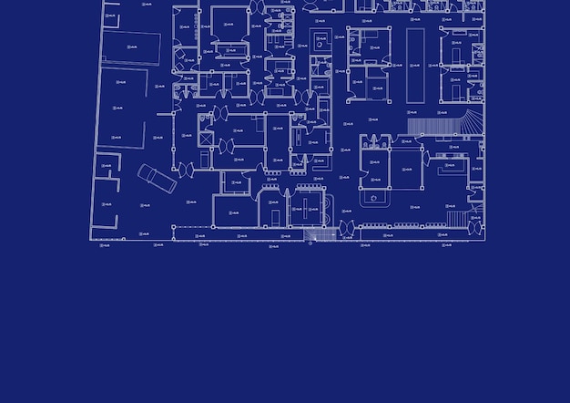 Plan d'étage conçu en s'appuyant sur le dessin