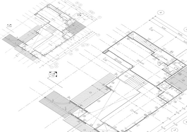 Plan d'étage du bâtiment conçu sur le dessin
