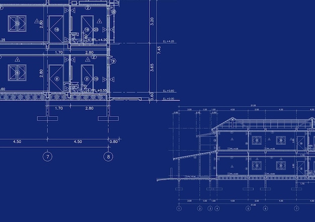Plan d'étage du bâtiment conçu sur le dessin