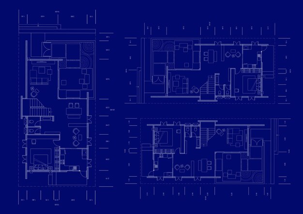 Plan d'étage du bâtiment conçu sur le dessin