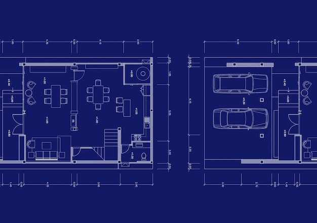 Plan d'étage du bâtiment conçu sur le dessin