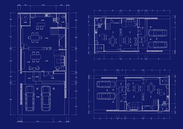 Plan d'étage du bâtiment conçu sur le dessin