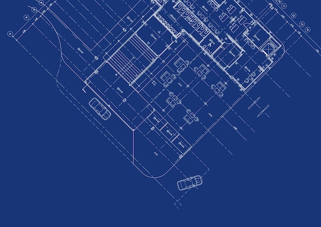 Plan d'étage du bâtiment conçu sur le dessin