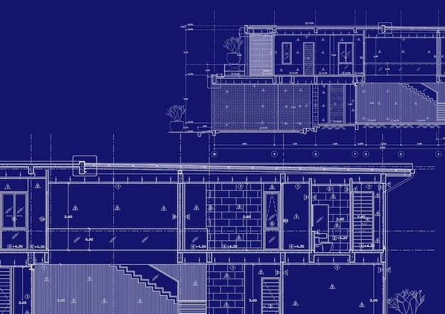 Plan d'étage du bâtiment conçu sur le dessin