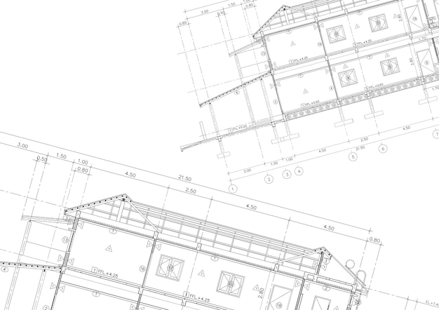 Plan d'étage du bâtiment conçu sur le dessin