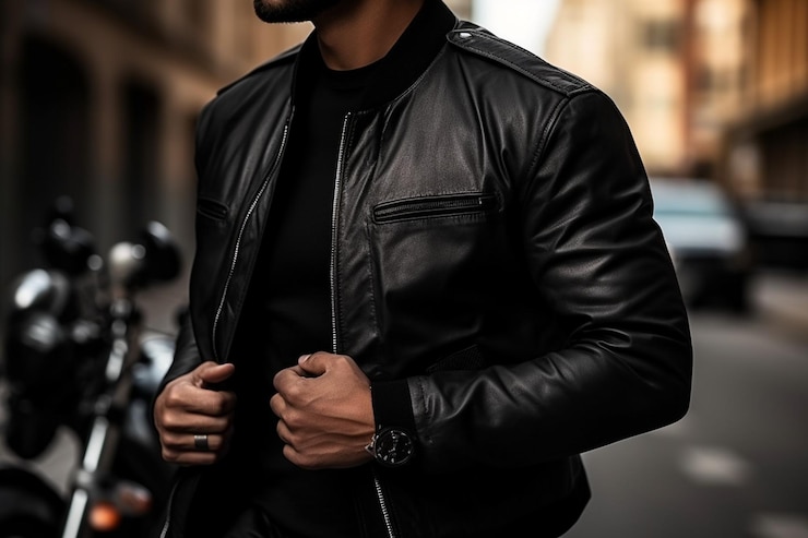 Photo plan recadré d'un motard professionnel élégant en tenue de sport