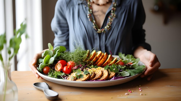 Plan de repas végétalien équilibré garantissant une nutrition complète