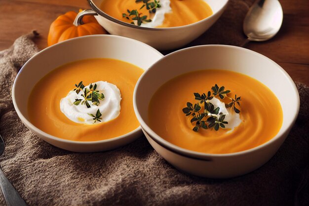 Plan vertical d'une délicieuse soupe aux légumes